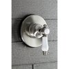 Kingston Brass KS3038BPL Bel-Air Three-Way Diverter Valve W/ Trim Kit, Brushed Nickel KS3038BPL